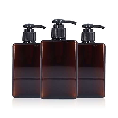 3 Stück Leerer Spender 280 ml Pumpe Seifenflasche Kunststoff Presse Cremeflasche Tragbare Reiseseifen Behälter Shampoo Aufbewahrungs Koffer von Tissting