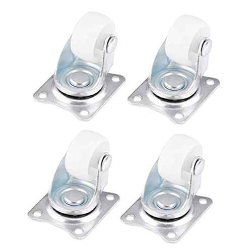 4 Stück 1Zoll Universal Möbelrollen Transport Rollen Lenkrollen 360 Grad Drehrad Bodenmöbel Rollen Bürostuhl Rollen Halterung Gehäuse Last 10kg für Möbel Trolley Stuhl von Tissting
