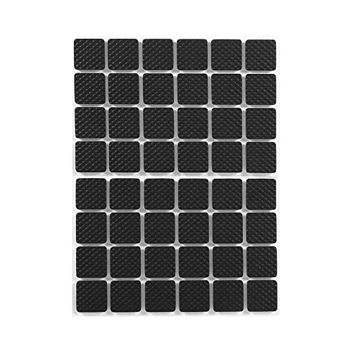48 Stück Gummifüße Selbstklebend 2 x 2 cm Quadratisch Schwarz Möbel Antirutsch Pads rutschfeste Fußschutz Möbelgleiter für Sofa, Tisch, Stuhl von Tissting