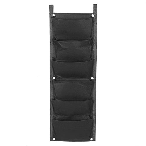 Tissting 6 Taschen Hängende Pflanztaschen Vertikal,Pflanztaschen Hängend Draußen Pflanzsack Balkon Vertikal Farming Wand Pflanzentasche Erdbeere Pflanzen Wachsen Atmungsaktive Taschen für Balkon von Tissting