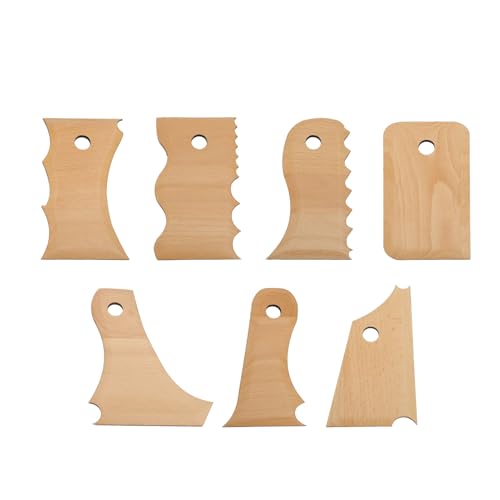 7 Stück Töpferei Trimming Tools Set Buche Holz Keramik Profil Rippe Bundle Fuß Formgeber Mehrere Formen Töpferei Fuß Formgeber Werkzeuge für Carving Clay Keramik Zubehör 7 Stück Töpferei Trimming Tools Set Buche Holz Keramik Profil Rippe Bundle Fuß Formgeber Mehrere Formen Töpferei Fuß Formgeber Werkzeuge für Carving Clay Keramik Zubehör von Tissting