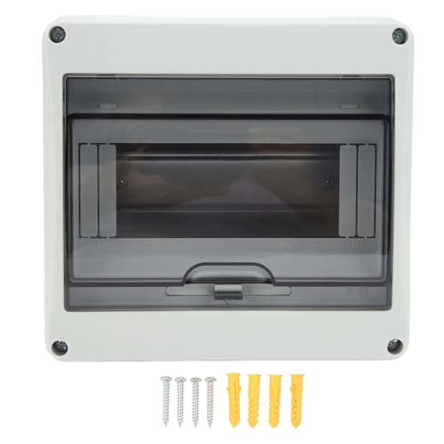 Aufputz Verteilerkasten 1 Reihig 8 Module 183 x 95 x 170 mm IP65 Wasserdicht Kleinverteiler Hutschiene Verteilerschrank Aufputz MCB Sicherungskasten für Elektrik, Kommunikation von Tissting