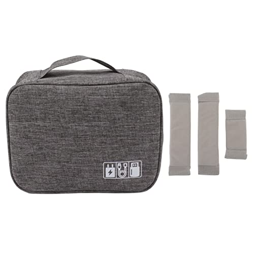 Elektronische Tasche Kabeltasche mit Fächer, 24 x 18 x 9 cm Grau Tragbar Wasserdicht Oxford Reisekabel Organizer Tasche für Elektronik Zubehör USB Kabel Ladegerät Elektronische Tasche Kabeltasche mit Fächer, 24 x 18 x 9 cm Grau Tragbar Wasserdicht Oxford Reisekabel Organizer Tasche für Elektronik Zubehör USB Kabel Ladegerät von Tissting