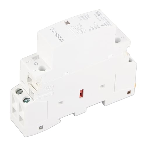 Leistungsschütz 2P 25A DC Schütz Motorschütz Spule 12V/24V DC 2NO Hutschiene Haushalt Wechselstromschützm(DC 12V) von Tissting