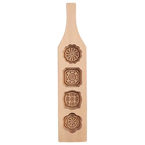 Mooncake Form Holz Mooncake Blumenformen Form Cookie Briefmarken Chinesischen Stil Kekse Cookie Pie Schokoladen Presse Form Handgemachte Seife(A) von Tissting