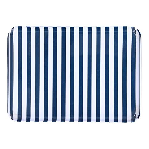 Obst Tablett, Blau Weiß Gestreift Servier Tabletts Dessert Teller Rechteckig Große Servier Tabletts Für Partys, Tisch, Küche von Tissting