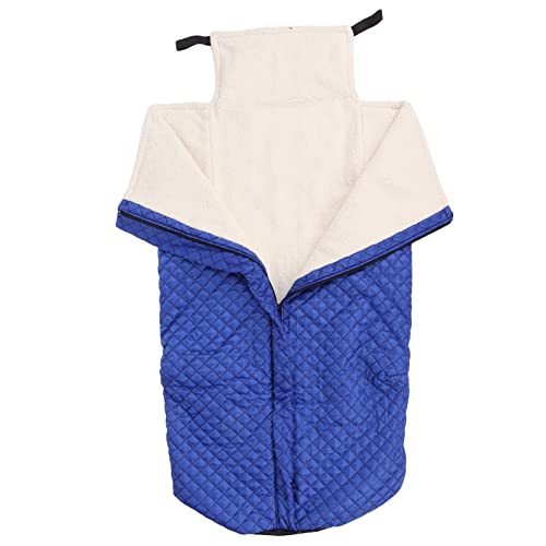 Rollstuhl Fleecedecke fur Outdoor, Leichte Rollstuhl Decke mit Reißverschluss und Zotten, Dicke, Warme Rollstuhl Fleece Wickel Decke Zubehör für den älteren Patienten(Blau) von Tissting