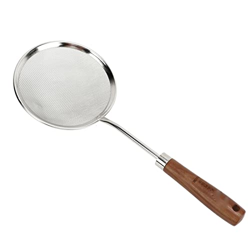 Tissting Schaumkelle Edelstahl Schaumlöffel Abseihlöffel Feinmaschig Sieb Sieblöffel Küche Schöpflöffel Löffel für Fett, Soße, Schaum(27 x 18 cm) von Tissting