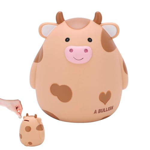 Tier Kinder Spardose Karikatur Lächeln Tier Handbemalt Handwerk Sparschwein Ornamente Kunststoff Sturzfest Sparbüchse Geschenke Niedliche Sparkasse in Tigerform für Jungen und Mädchen, 14x12 cm (4#) von Tissting