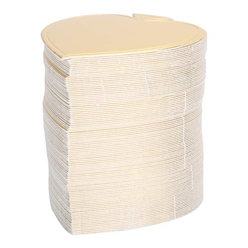 Tissting 100 Stück Kuchen Bretter Herz Schimmel Weißer Karton Mousse Kuchen Papierfach Dessert Kuchen Bretter Praktische Kuchen Backzubehör(Gold) von Tissting