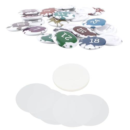 Tissting 100 Stück Transparente Abzeichen-Schutzfolie, Runde Abzeichen-Folien Abzeichenfolie Abzeichen Plastikkreis Schützende für DIY Button Maker Clear (58MM) von Tissting