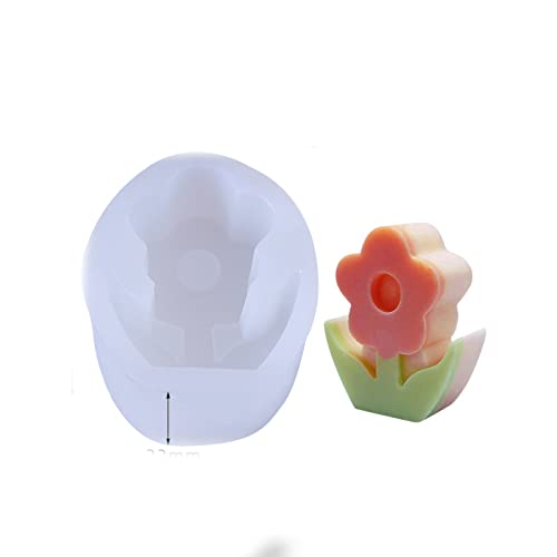 Tissting 3D Blumen Silikon Harz Formen Tulpe Sonnenblume Silikonform Deko Transparenter Epoxy Resin Abstrakte Kunst Form für DIY Schmuck Handwerk Dekoration(#1) von Tissting
