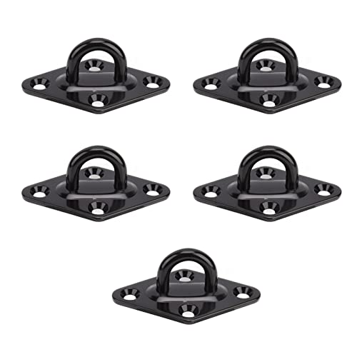 5 Stück Edelstahl Augplatte Pad Öse Platte Haken, Heavy Duty Wandmontage Ring Haken, Decke Pad Öse Platte U Haken für Decke Kronleuchter Decke Fans Decke Sandsäcke Hanging Swings(5mm) von Tissting