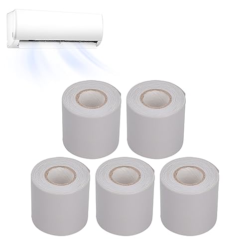 Tissting 5Pcs PVC Isolierungs Reparatur Band, 60mm x 11m Dauerhaftes Klima Kupfer Rohr Band Rohr Band Klebeband zum Schutz Bündeln und Reparieren von Kabeln, Leck Seal Notfall Reparaturdraht (grau) von Tissting