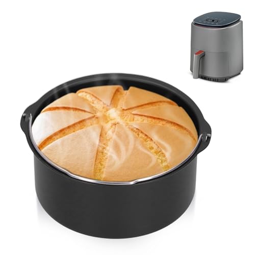 Tissting 6/7/8 Zoll Kuchentrommel, Kohlenstoffstahl Antihaft Backblech für Kuchen, Home Kitchen Backform Elektrische Fritteuse Zubehör(8inch) von Tissting