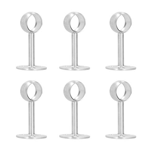 Tissting 6 Stück Silberne Gardinen Stangen Halterungen, Gardinenstange Decke Edelstahl Rundrohr Halterungs Stangen für Badezimmer Zuhause Kleidung Schrank Stangen Halterungen Tissting 6 Stück Silberne Gardinen Stangen Halterungen, Gardinenstange Decke Edelstahl Rundrohr Halterungs Stangen für Badezimmer Zuhause Kleidung Schrank Stangen Halterungen von Tissting