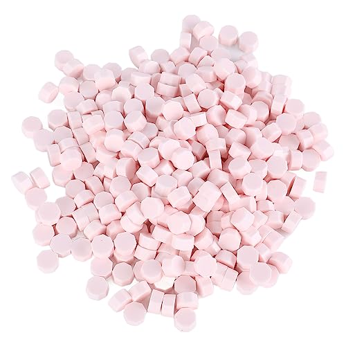 Tissting 725 Stück Siegelwachs Perlen Set 250g Vintage Siegel Wachssiegel Achteckige Wachsperlen für Briefumschläge, Hochzeit Karten, DIY Geschenkbox Dekoration(Rosa) von Tissting