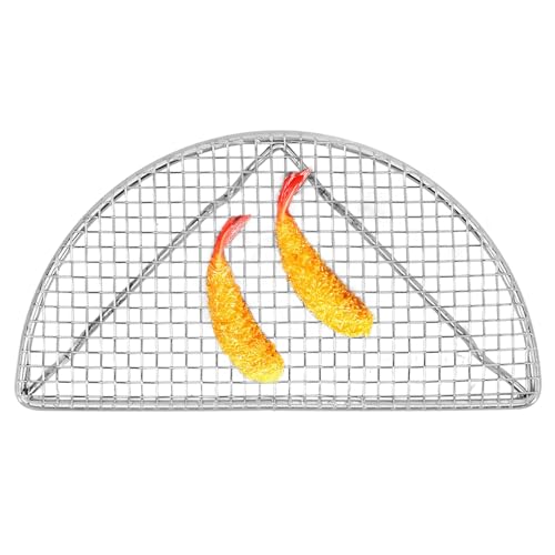 Tissting Abkühlgitter Edelstahl Grillrost Antihaftbeschichtetes Kühlen Auskühlen Tortenkühler Kuchengitter Backgitter für Kochen, Braten, Grillen(20 x 9,5 cm) von Tissting