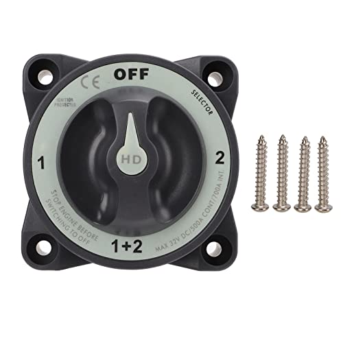 Tissting Batterie Trennschalter 4-Position 500A, Schwerlast Batterie Hauptschalter ABS und Kupfer IP66 Wasserdicht, 12V/24V für Wohnmobile Boote Marineanlagen Tissting Batterie Trennschalter 4-Position 500A, Schwerlast Batterie Hauptschalter ABS und Kupfer IP66 Wasserdicht, 12V/24V für Wohnmobile Boote Marineanlagen von Tissting