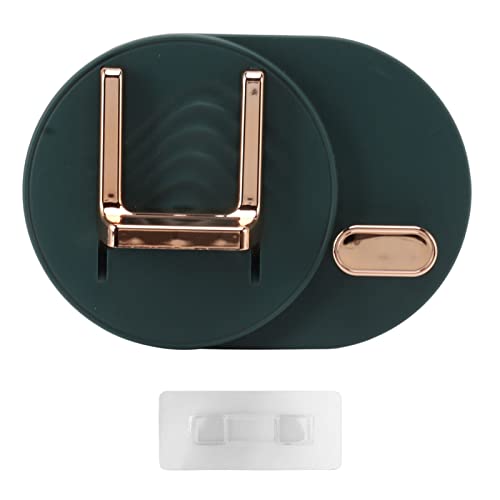 Tissting Haartrockner Halter Selbstklebend Wandmontage Föhn Regal mit Kabelaufbewahrung Haken, Moderner Stil Wand Föhn Organizer Rack für Badezimmer(Grün) von Tissting