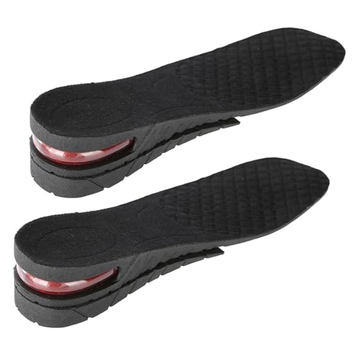 Tissting Höhenverstellbare Einlegesohlen, 4 Lagen Höhenerhöhung Einlegesohlen Unisex PU Fersenlift, Anpassbare Einlagen für Herren Damen mit atmungsaktivem Design, Passend für Schu (2 Schicht) von Tissting