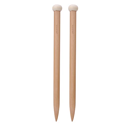 Tissting Holzstricknadeln, Premium Wooden Knitting Needles Set 35cm 20mm, Smooth and Durable for Scarves Sweaters Blankets, Beginner and Professional Handcraft DIY Tools Tissting Holzstricknadeln, Premium Wooden Knitting Needles Set 35cm 20mm, Smooth and Durable for Scarves Sweaters Blankets, Beginner and Professional Handcraft DIY Tools von Tissting