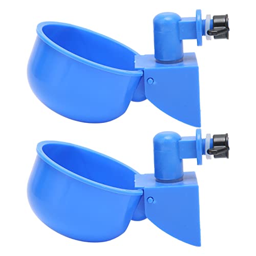 Tissting Hühner Trinker Geflügel Trinker Kit Gewinde Selbstfüllende Wasser Cup Geflügel Trinker Schüssel für DIY Geflügel Wachtel Huhn, Ente, Vogel, Taube, Trinker (2er Pack) von Tissting