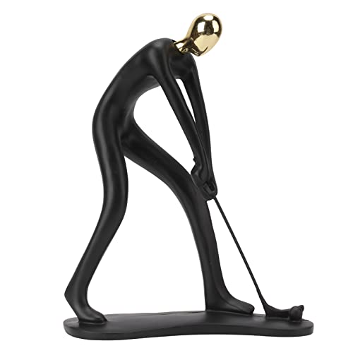 Tissting Kunstharz Statue Golfer Skulptur Mode Harz Kunst Sport Mann Figur Deko Figuren für Home Decor Modernes Büro Regal Desktop von Tissting