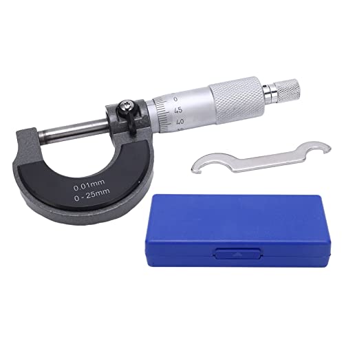 Tissting Mikrometer Metrisch 0–25mm 0,01mm Genauigkeit Mikrometer Messschieber Tragbar Aluminiumlegierung Mikrometerschieber Tissting Mikrometer Metrisch 0–25mm 0,01mm Genauigkeit Mikrometer Messschieber Tragbar Aluminiumlegierung Mikrometerschieber von Tissting
