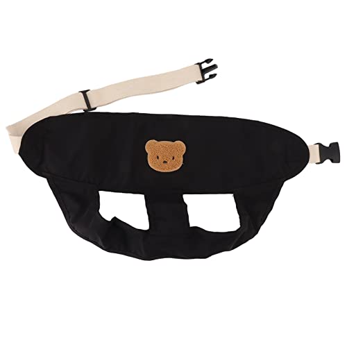 Tissting Sicherheitsgurt für Kinderhochstühle, längenverstellbarer Gurt mit atmungsaktivem Polyester, Bein- und Taillenfixierung, faltbares Design für unterwegs oder zu Hause, 54 cm (Schwarz) von Tissting