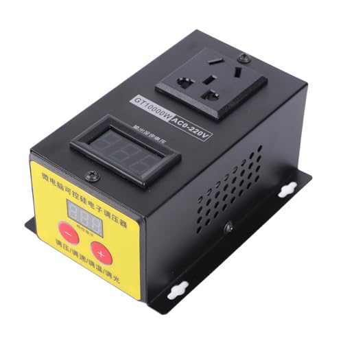 Tissting Spannungsregler Thyristor 220V 10000W Elektronischer Spannungsregler, Präzise Einstellbare Steuerung Ohne Verzögerung für Haushaltsgeräte Industrieanlagen von Tissting