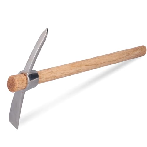 Tissting Spitzhacke mit Hartholzstiel, 40cm/15,74 Zoll Wiedehopfhacke Gartenhacke, Unkrauthacke, Handgrubber Starke, Langlebige Edelstahl Spitzhacke Werkzeuge Tissting Spitzhacke mit Hartholzstiel, 40cm/15,74 Zoll Wiedehopfhacke Gartenhacke, Unkrauthacke, Handgrubber Starke, Langlebige Edelstahl Spitzhacke Werkzeuge von Tissting