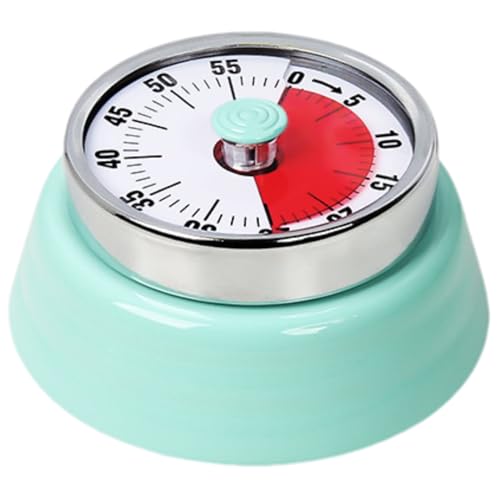 Tissting Visueller Timer, 60-Minuten Countdown Timer, Eieruhr Mechanisch mit Magnetfuß Manueller Countdown für Kinder Studie Arbeit Kochen (Grün) von Tissting