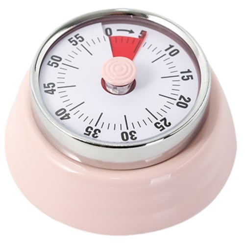 Tissting Visueller Timer, 60-Minuten Countdown Timer, Eieruhr Mechanisch mit Magnetfuß Manueller Countdown für Kinder Studie Arbeit Kochen (Rosa) von Tissting