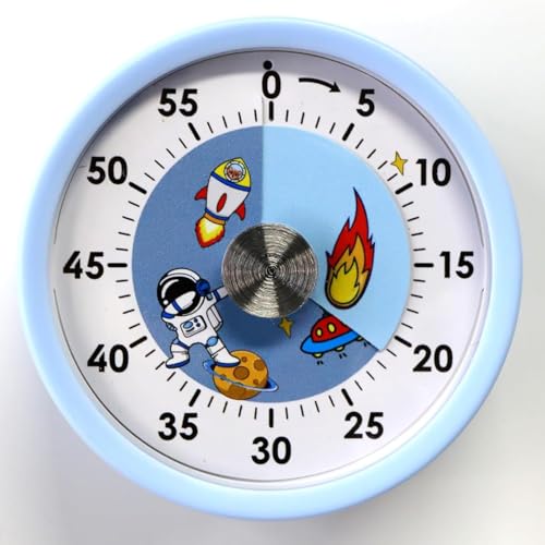 Tissting Visueller Timer, Verbesserter 60 Minuten Countdown Timer mit Magnetfuß, Manueller Countdown für Kinder und Erwachsene, Edelstahl und ABS, für Kochen, Studie und Arbeit von Tissting