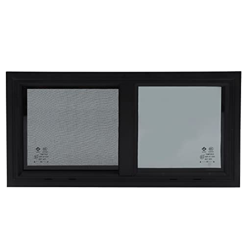 Tissting Wohnmobilfenster, horizontal und vertikal verschiebbar, mit Sichtschutz und Netzen, Rahmen aus Aluminiumlegierung, gehärtetes Glas, 550 x 260 mm, für Wohnmobil, Tissting Wohnmobilfenster, horizontal und vertikal verschiebbar, mit Sichtschutz und Netzen, Rahmen aus Aluminiumlegierung, gehärtetes Glas, 550 x 260 mm, für Wohnmobil, von Tissting