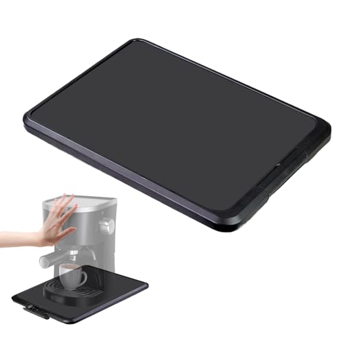Tissting Unterlage für Kaffeemaschine, Küche Caddy Schiebetablett mit Rollenden Rädern Quadrate Streckfuß Kaffeemaschine Verschiebbare Schieberegler Rolling Tray (16,1x11,8x0,8 Zoll) von Tissting