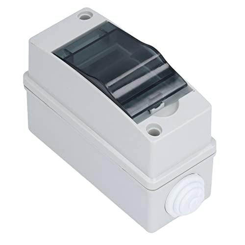 Aufputz Verteilerkasten Hutschiene 1 Reihig 2 Module 125 x 55 x 90 mm IP65 Wasserdicht Verteilerschrank Aufputz Sicherungskasten für Elektrik, Kommunikation von Tissting