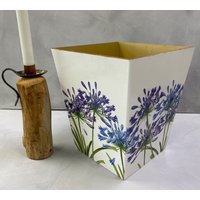 Agapanthus Papierkorb Mülleimer Handarbeit Aus Holz Handgefertigt in Großbritannien von TissueBoxCompany