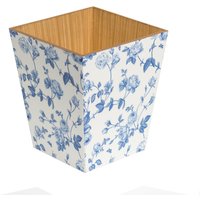 Blaue Blume Papierkorb Mülleimer Handarbeit Aus Holz von TissueBoxCompany