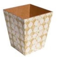 Fleur De Lys Papierkorb Aus Holz in Serviettentechnik Handgefertigt von TissueBoxCompany