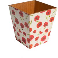 Roter Mohn Papierkorb Aus Holz Als von TissueBoxCompany