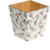 Vogel-Song-Papierkorb-Mülleimer Aus Holz Handgefertigt in Großbritannien von TissueBoxCompany