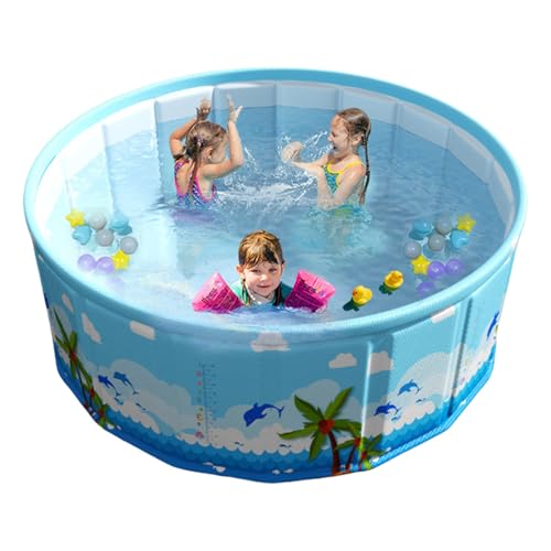 Tisujune Aufblasfreier Pool,Fester Tragbarer Rutschfester Klapppool - Zubehör Für Wasserspaß Im Garten Camping Sommer Tisujune Aufblasfreier Pool,Fester Tragbarer Rutschfester Klapppool - Zubehör Für Wasserspaß Im Garten Camping Sommer von Tisujune