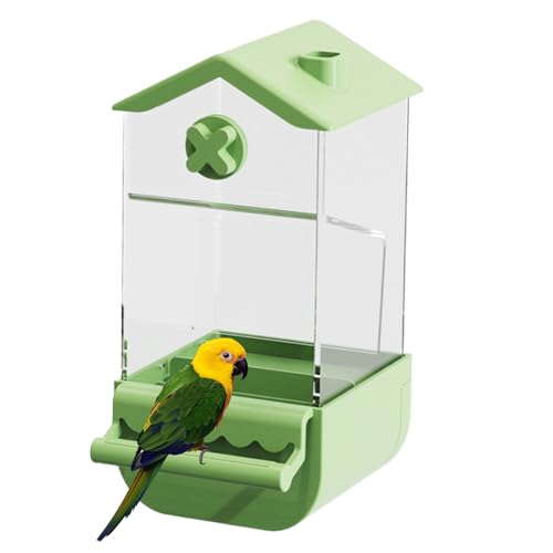 Tisujune Automatischer Vogelfutterautomat | Vogelfutterspender Für Sittiche Und Wellensittiche - Spritzwassergeschützter Futterbehälter Für Nymphensittiche, Aras Und Unzertrennliche Mit Automatischer von Tisujune