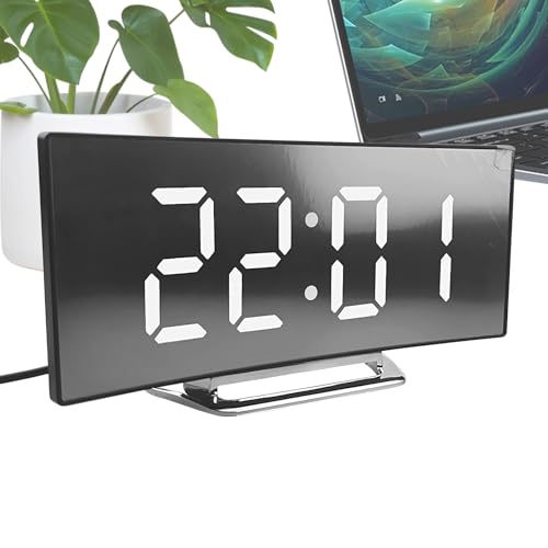 Tisujune Digitale Uhr - LED-Wecker Mit Display - Leicht Ablesbare Gebogene Anzeige Für Bad Wohnzimmer Jugendliche Senioren Tisujune Digitale Uhr - LED-Wecker Mit Display - Leicht Ablesbare Gebogene Anzeige Für Bad Wohnzimmer Jugendliche Senioren von Tisujune