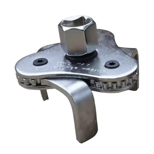 Tisujune Filter Wrench - Motorkanal Schraubenschlüssel,Rutschfester Robuster Flacher Drei-Klauen Schlüssel Für Motorräder Lkw Wohnmobile von Tisujune