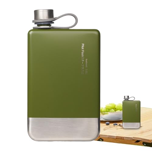 Tisujune Flachmann - Dicht & Schlanke Flaschen - Wiederverwendbare Edelstahl Tragbare Flasche Für Getränke Kaffee Outdoor Aktivitäten Tisujune Flachmann - Dicht & Schlanke Flaschen - Wiederverwendbare Edelstahl Tragbare Flasche Für Getränke Kaffee Outdoor Aktivitäten von Tisujune