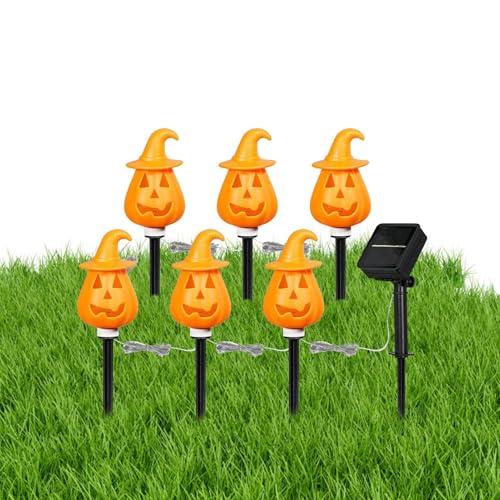 Tisujune Halloween Kürbis Staketen,wasserdichte Halloween Deko Für Garten - Orangefarbene Verstellbare Bodeneinsätze Wege Garten Deko Für Außenbereich Rasen Terrasse Tisujune Halloween Kürbis Staketen,wasserdichte Halloween Deko Für Garten - Orangefarbene Verstellbare Bodeneinsätze Wege Garten Deko Für Außenbereich Rasen Terrasse von Tisujune
