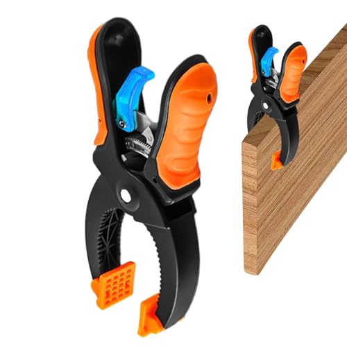 Tisujune Holzwerkstatt Handklemme,Federzwingen Für Holzbearbeitung Robust - Griffiges Werkzeug Für Möbelmontage Modellbau Alltagsreparaturen von Tisujune